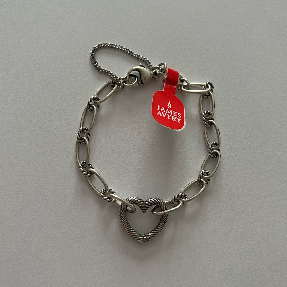 James Avery Changeable Heart Charm Bracelet NWTS